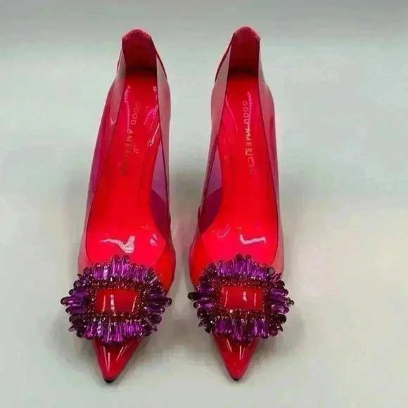 🆕 w/box Good American Cinder-f**cking Rella pumps hot pink /purple heels… - Picture 4 of 11